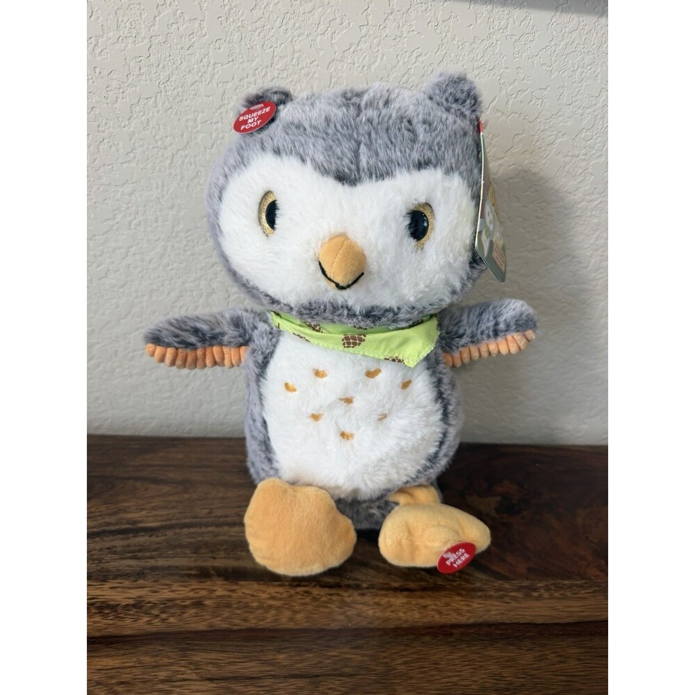 Cuddle Barn Plush Guess Hoo Owen Owl Interactive Talking Games Animated 12” 2022